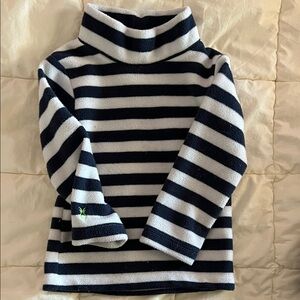 Dudley Stephens 2T Turtleneck Fleece Top in Navy and White